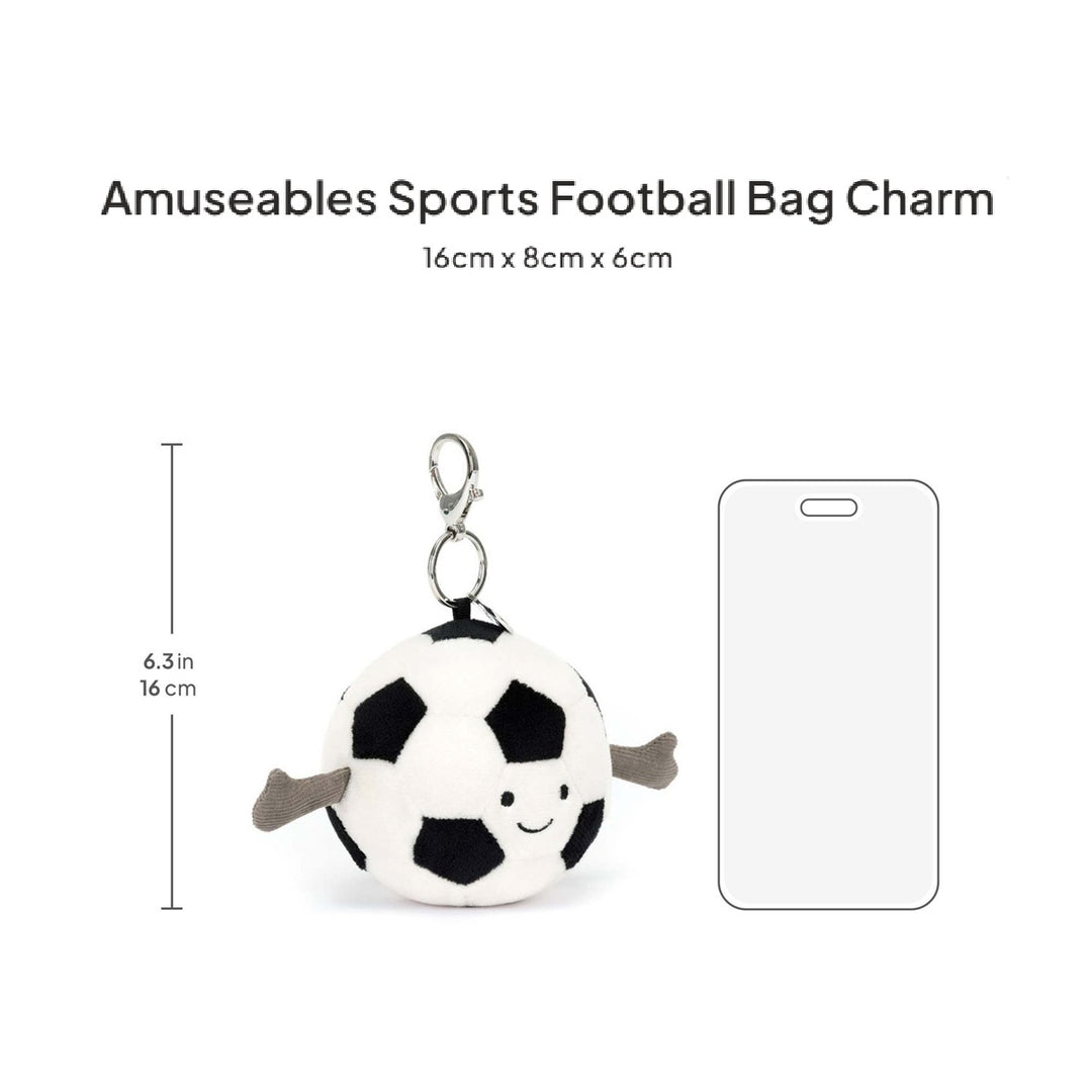Móc Khoá Thú Bông JELLYCAT Amuseables Sports Football Bag Charm