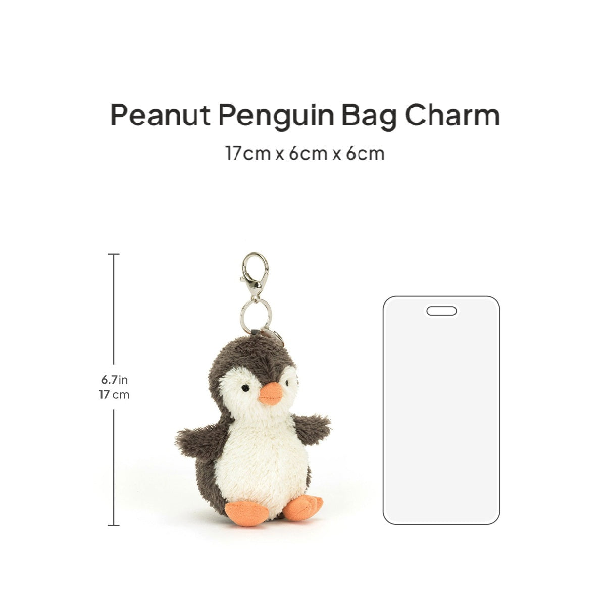 Móc Khoá Thú Bông JELLYCAT Peanut Penguin Bag Charm