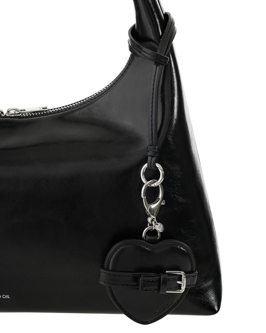 Móc Khoá Túi Xách Stand Oil Belted Mirror Keyring #Black