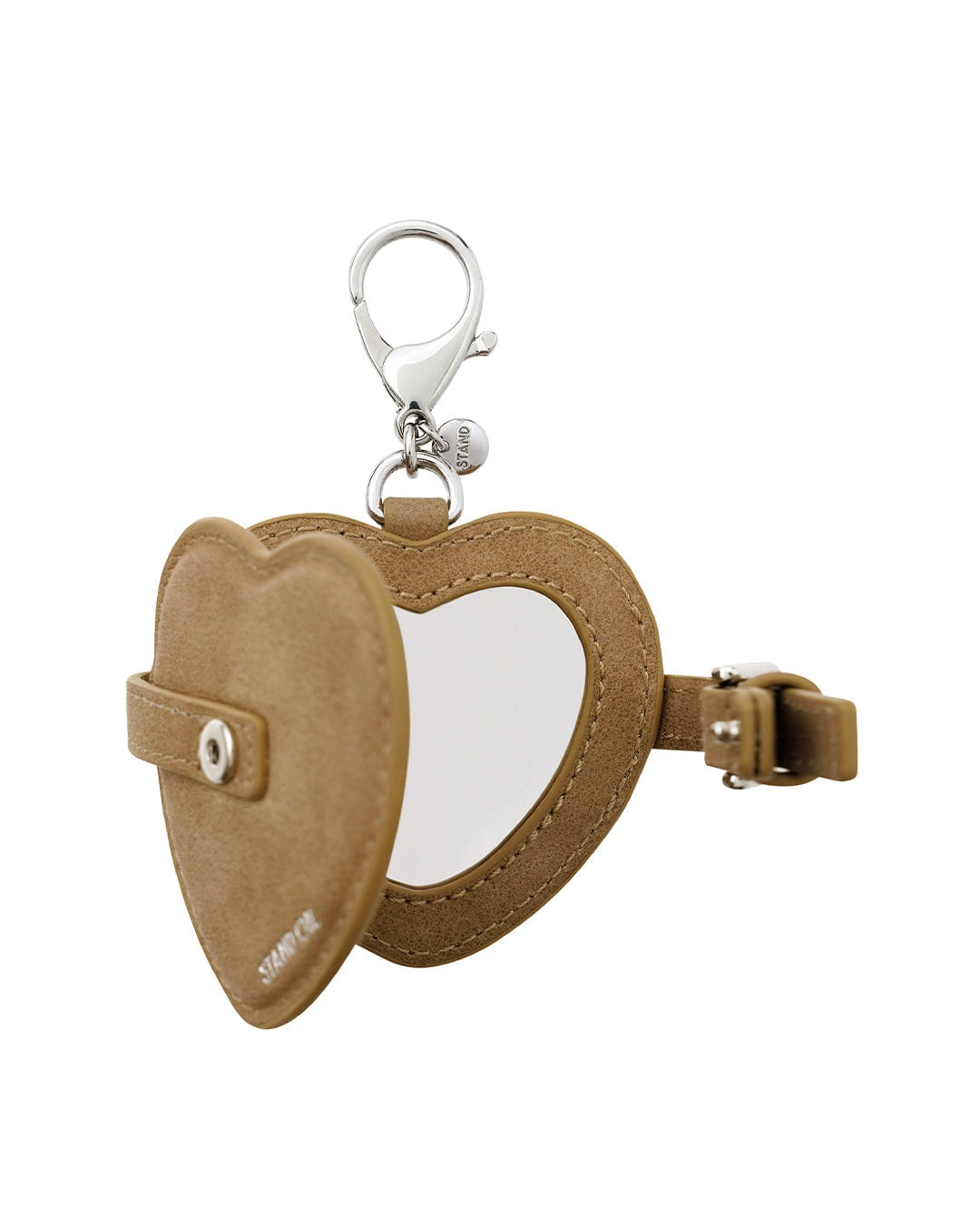 Móc Khoá Túi Xách Stand Oil Belted Mirror Keyring #Camel