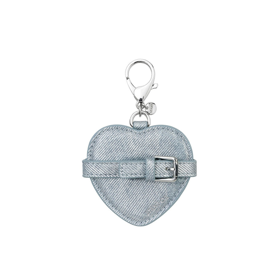 Móc Khoá Túi Xách Stand Oil Belted Mirror Keyring #Silver Denim-Kallos