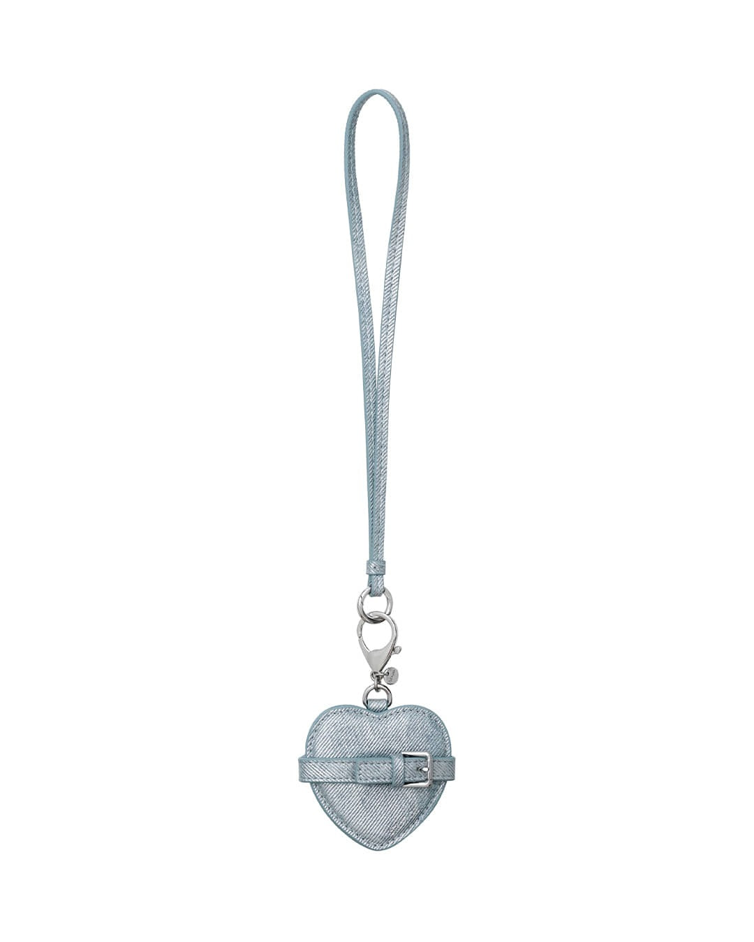 Móc Khoá Túi Xách Stand Oil Belted Mirror Keyring #Silver Denim