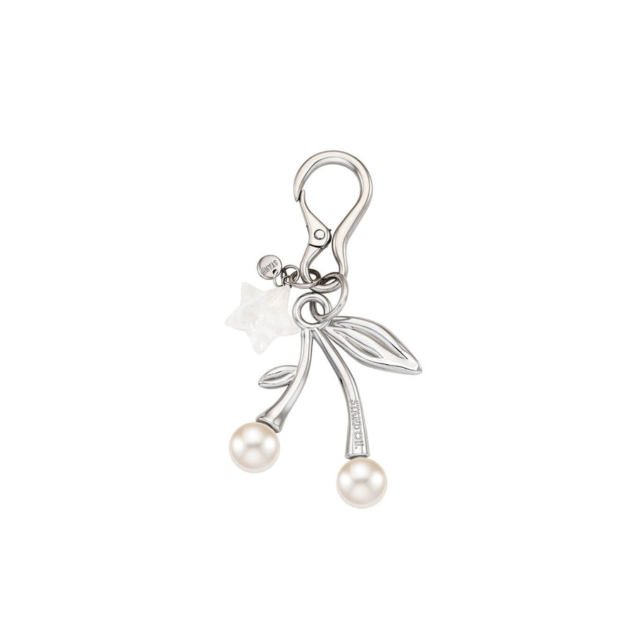 Móc Khoá Túi Xách Stand Oil Cherry Pearl Keyring #Silver-Kallos
