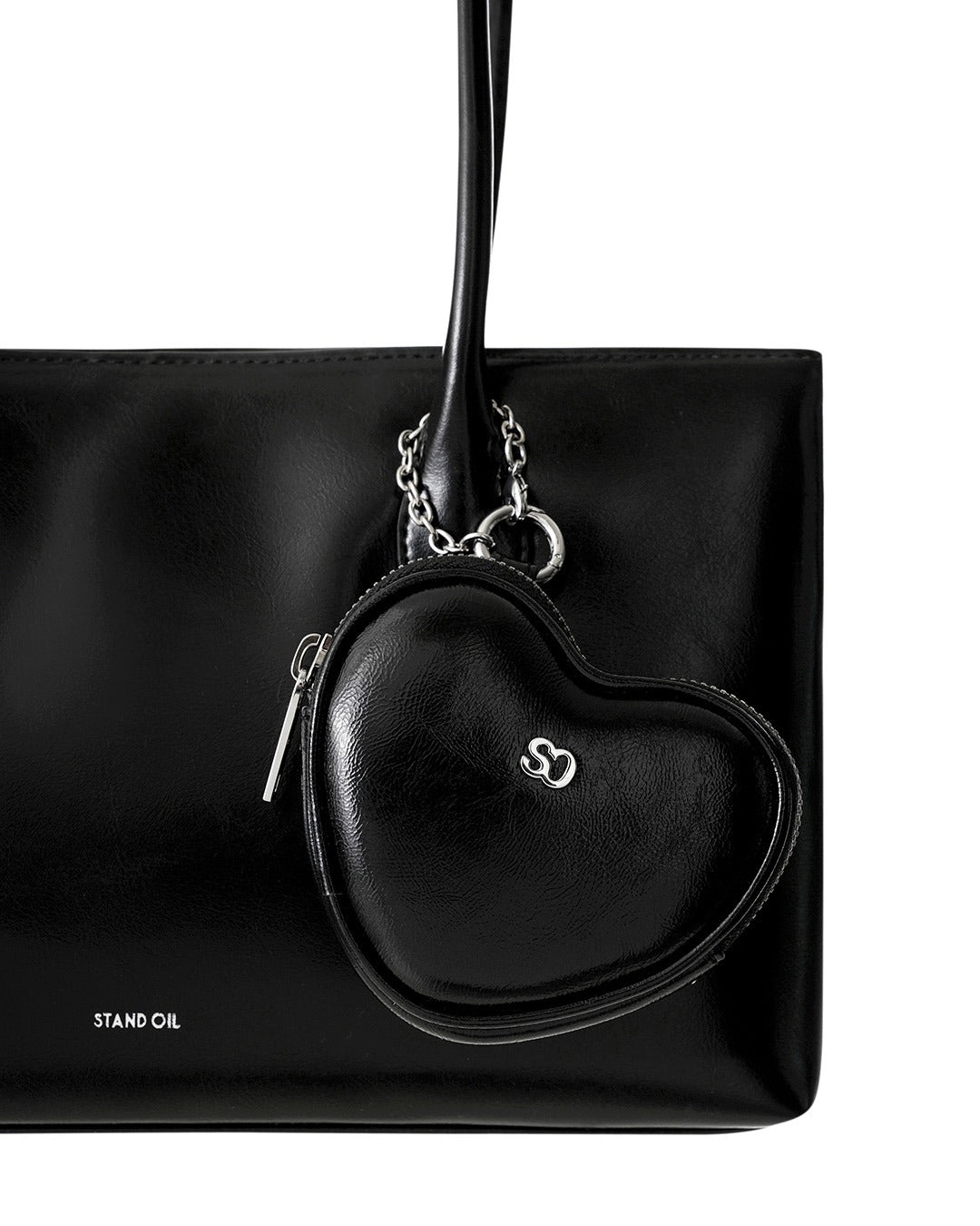 Móc Khoá Túi Xách Stand Oil Heart Pods Keyring #Black