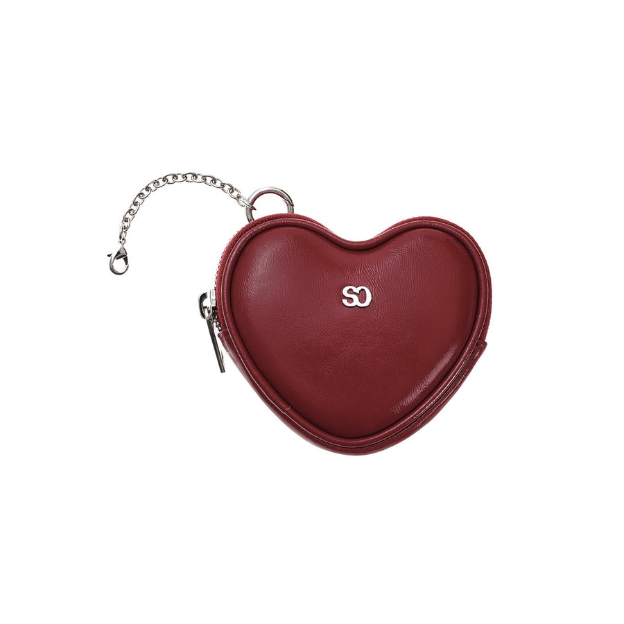 Móc Khoá Túi Xách Stand Oil Heart Pods Keyring #Red Wine-Kallos