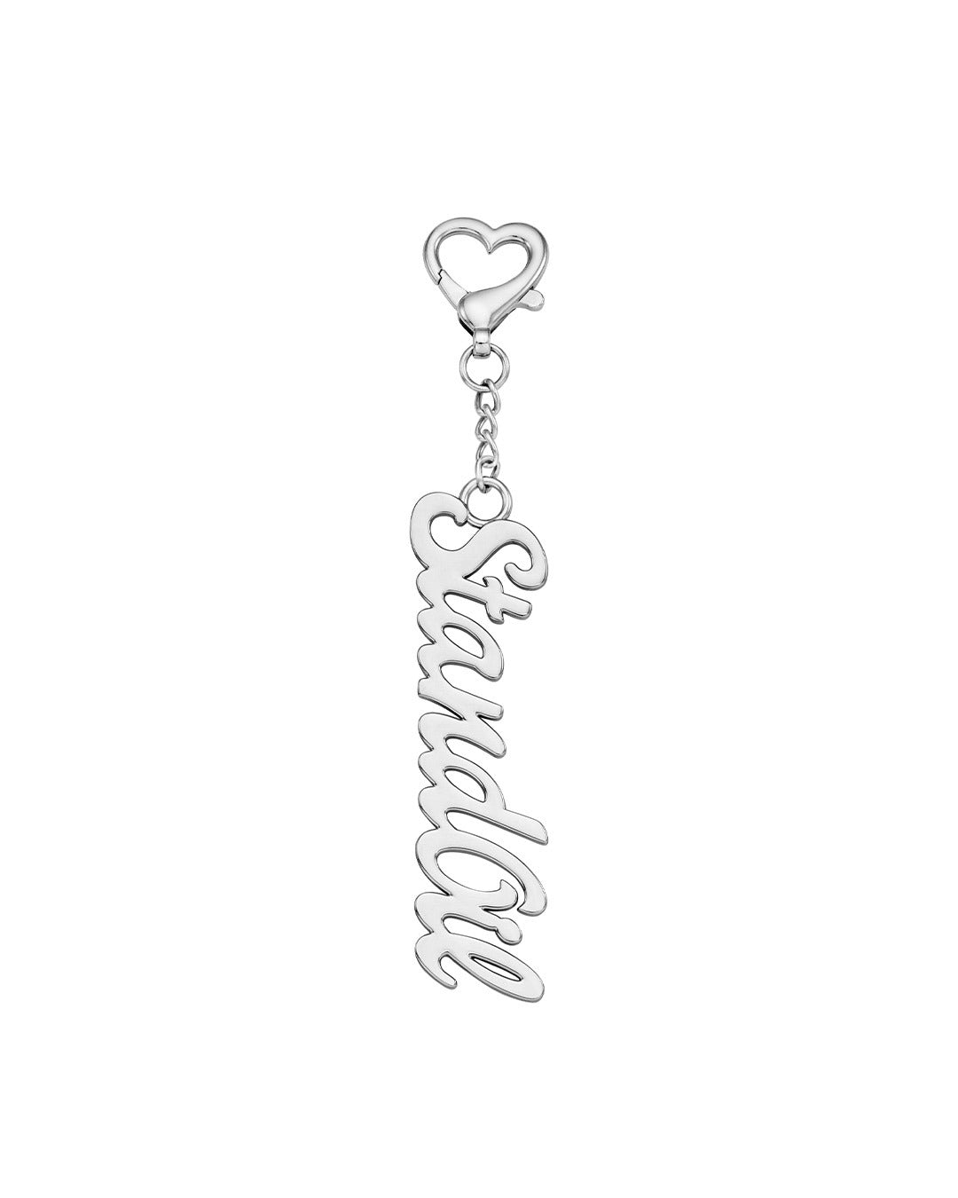 Móc Khoá Túi Xách Stand Oil Letter Logo Keyring #Silver