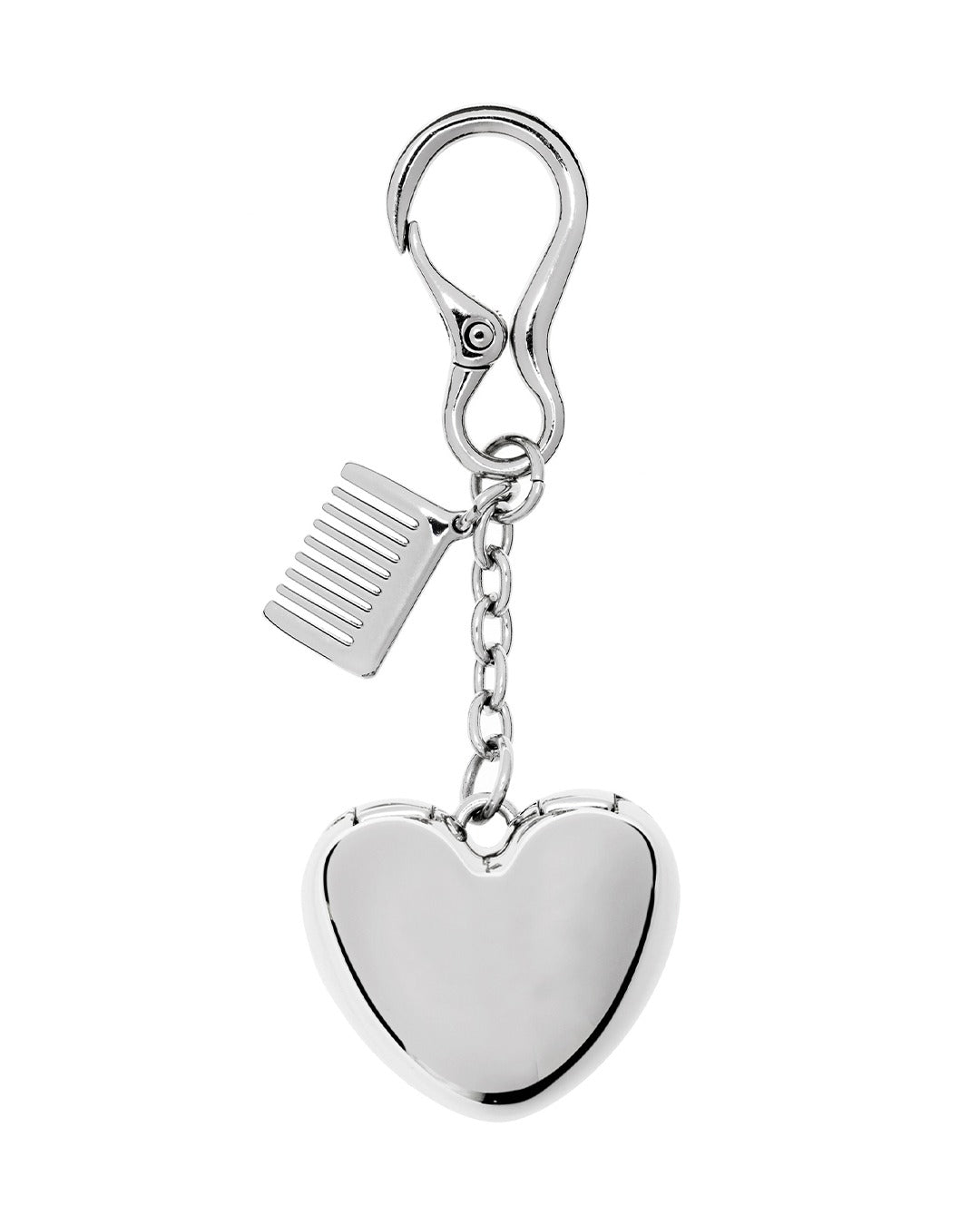 Móc Khoá Túi Xách Stand Oil Mirror Heart Keyring #Silver
