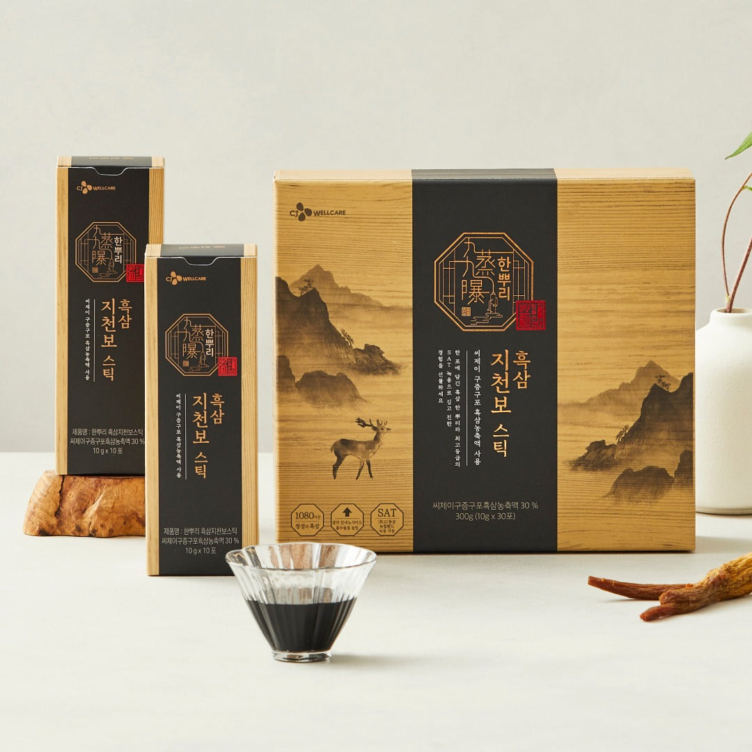 Nước Hắc Sâm Nhung Hươu CJ Hanppuri Black Ginseng Cheonbo Stick