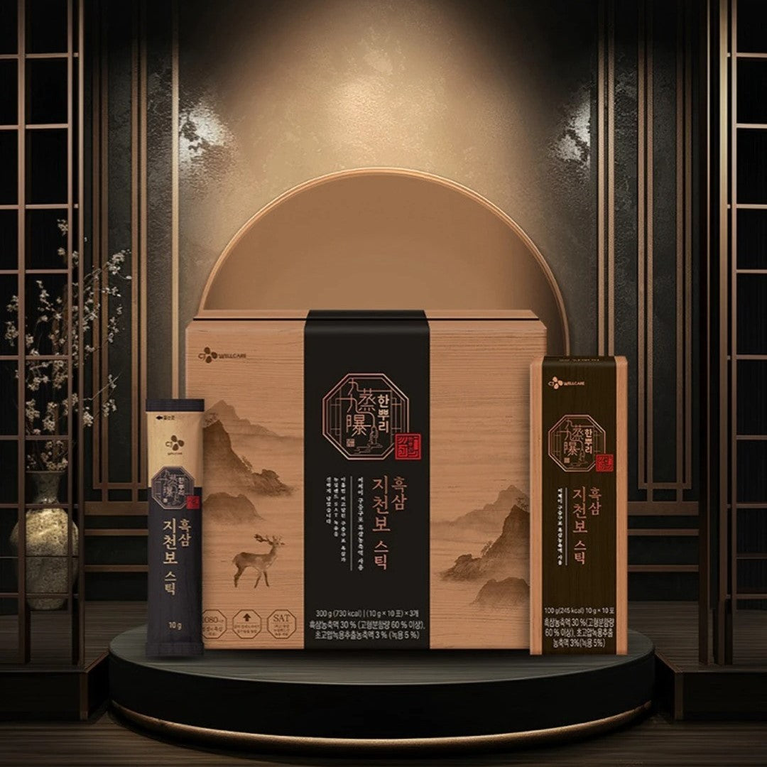 Nước Hắc Sâm Nhung Hươu CJ Hanppuri Black Ginseng Cheonbo Stick