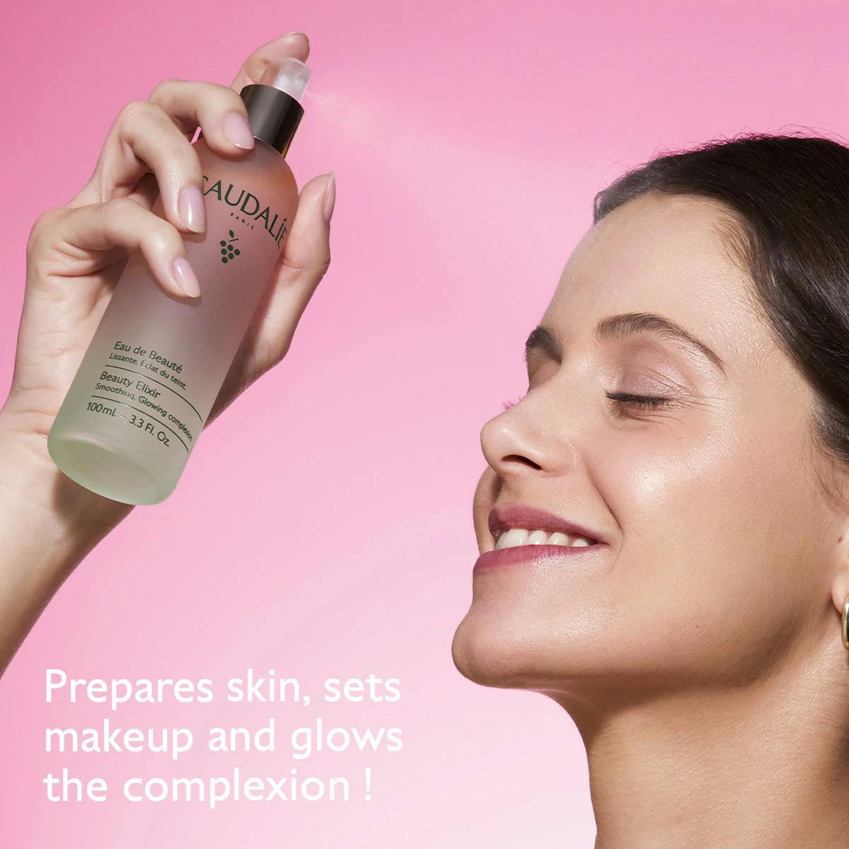 Nước Hoa Hồng Caudalie Beauty Elixir Prep, Set, Glow Face Mist #100 mL