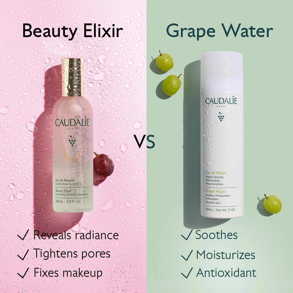 Nước Hoa Hồng Caudalie Beauty Elixir Prep, Set, Glow Face Mist #30 mL
