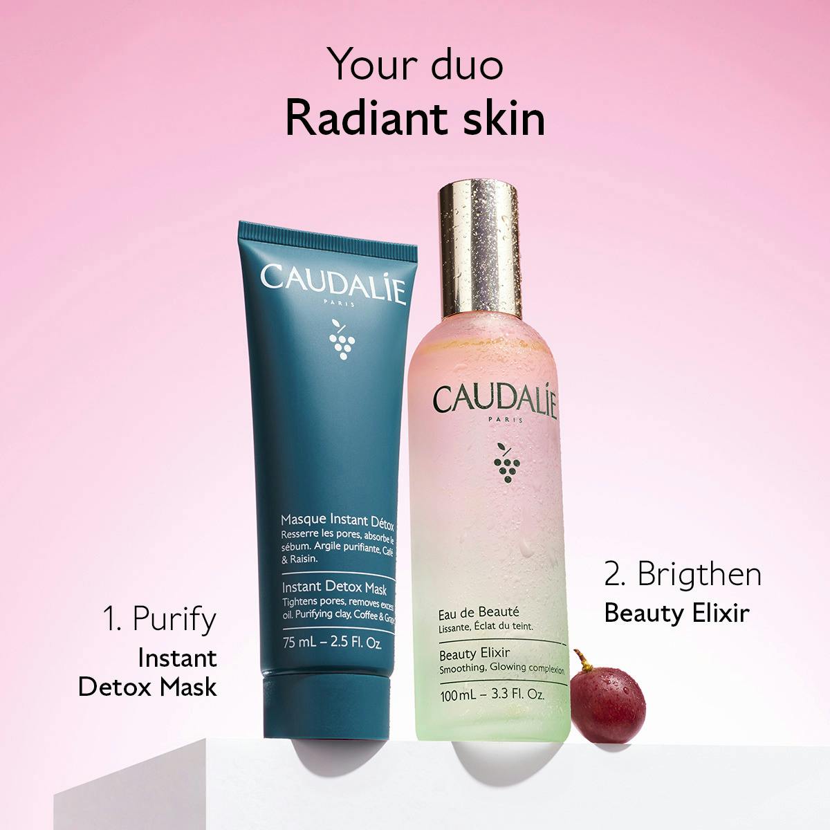 Nước Hoa Hồng Caudalie Beauty Elixir Prep, Set, Glow Face Mist #30 mL