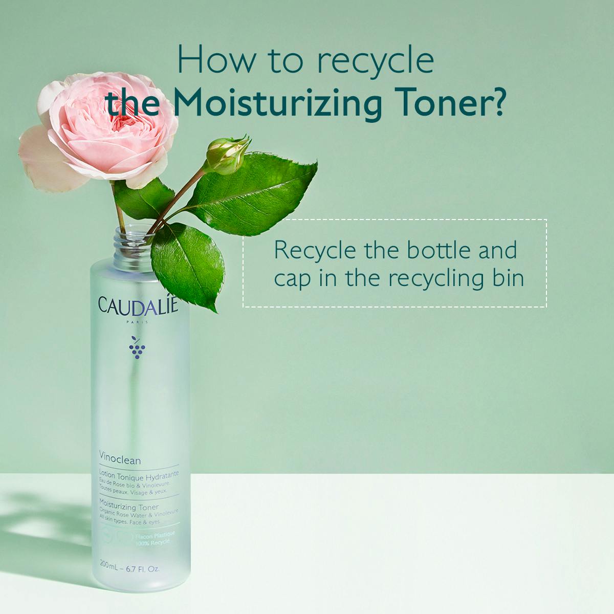 Nước Hoa Hồng Caudalie Vinoclean Moisturizing Toner #100 mL