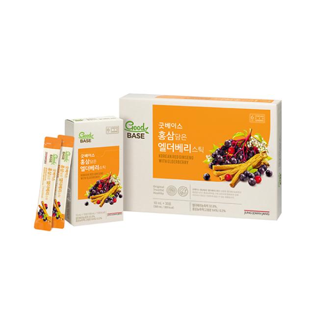 Nước KGC Good Base Korean Red Ginseng with Elderberry Stick #30 Pouches-Kallos