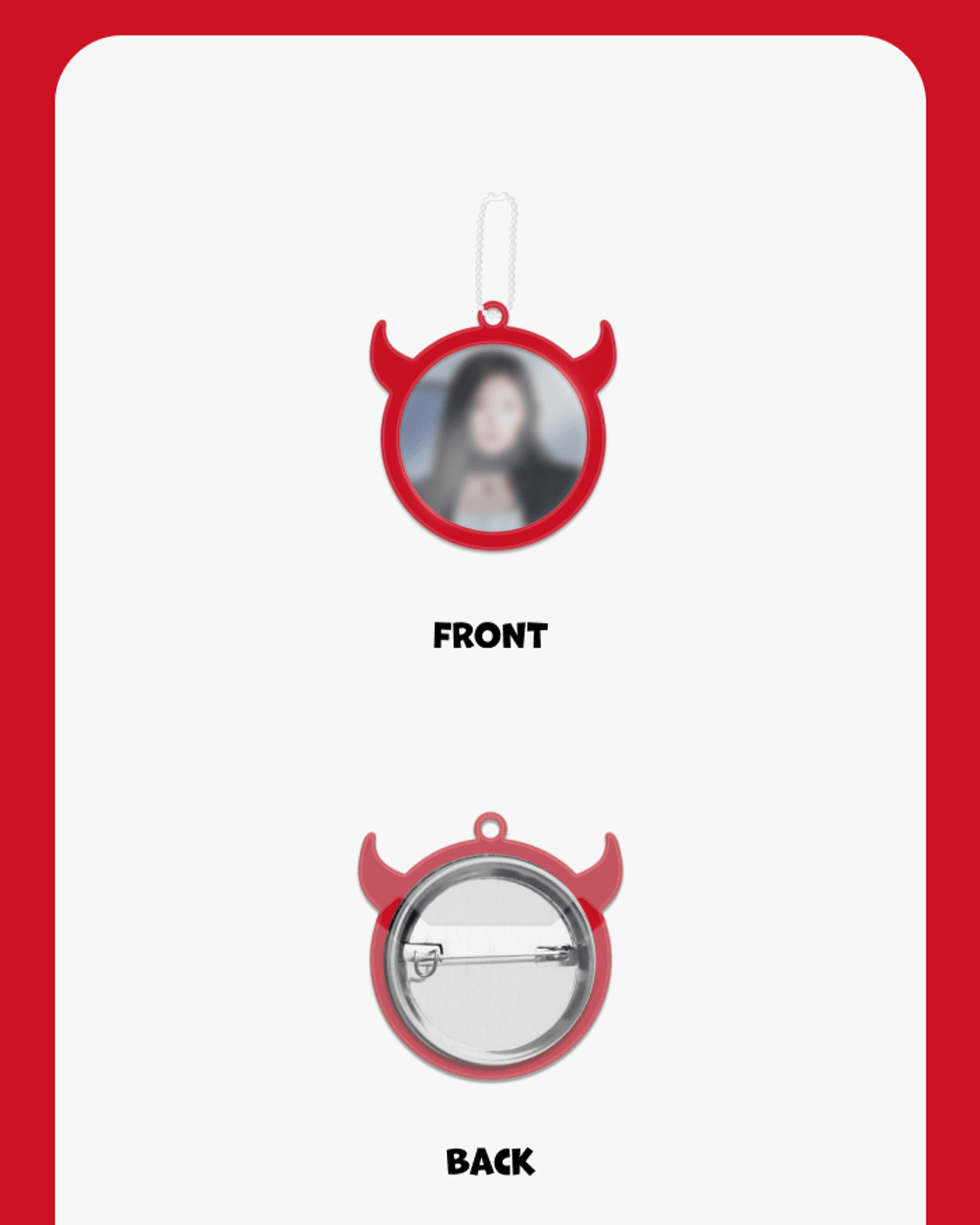 Nút Đeo BABYMONSTER Horn Cover + Button Pin Set