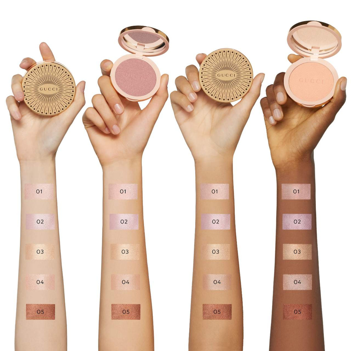 Phấn Bắt Sáng GUCCI Glow Highlighter Powder #01 Sunrise Gold-Kallos