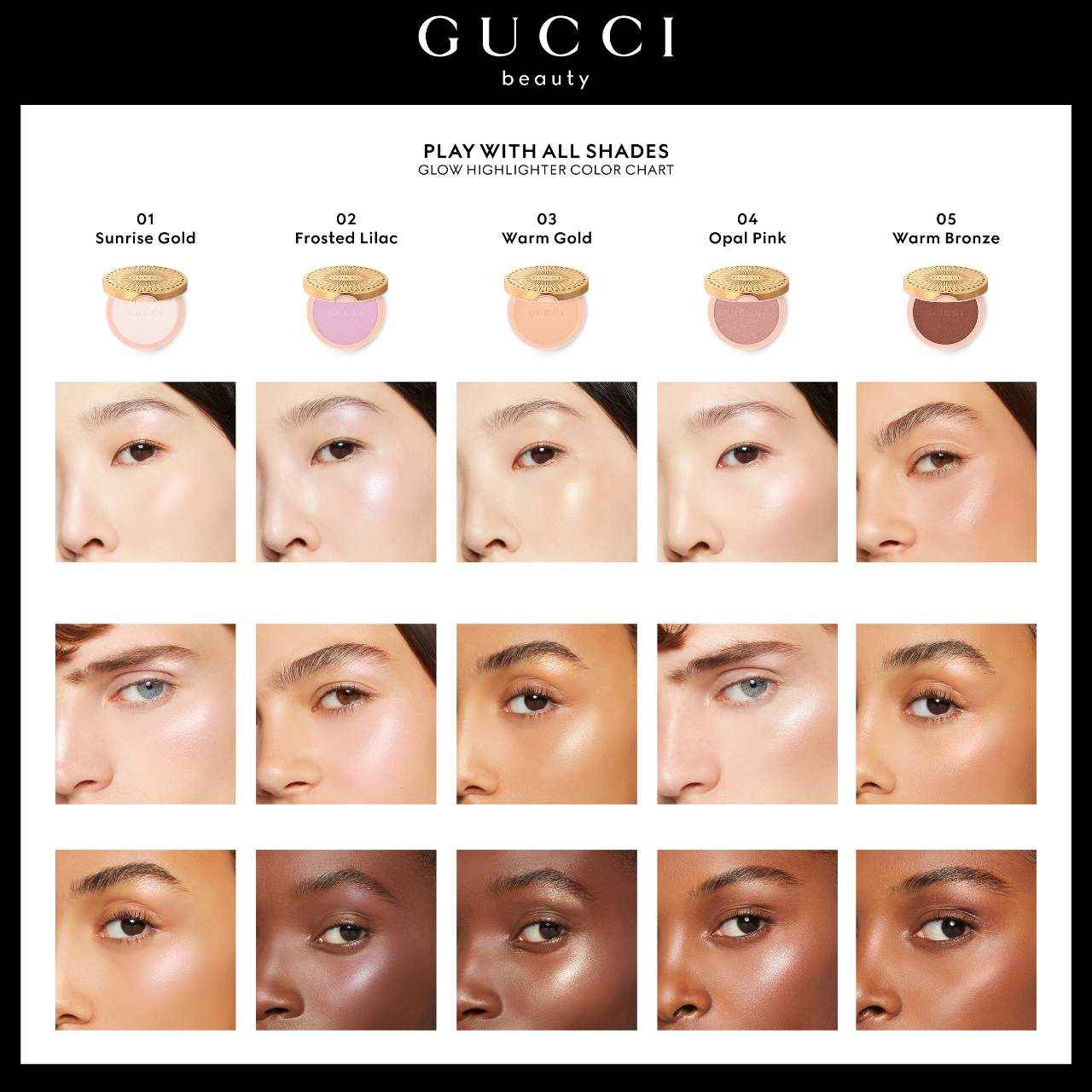 Phấn Bắt Sáng GUCCI Glow Highlighter Powder #05 Warm Bronze-Kallos