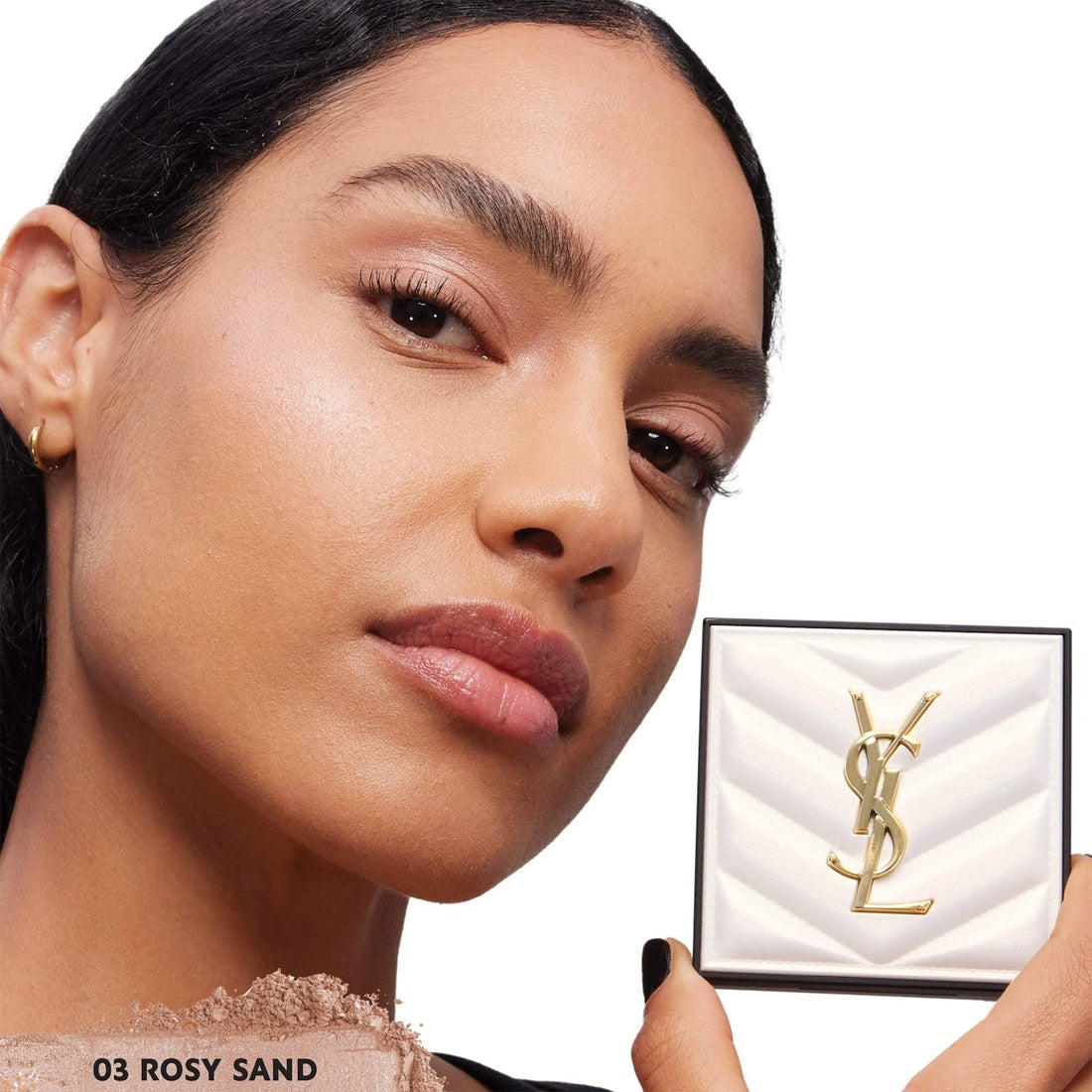 Phấn Bắt Sáng YSL All Hours Hyper Luminize Highlighter #03 Rosy Sand-Kallos