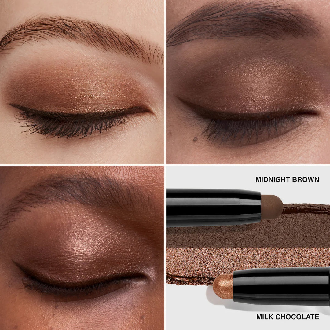 Phấn Mắt Bobbi Brown Dual-Ended Long-Wear Cream Eyeshadow Stick #Milk Chocolate / Midnight