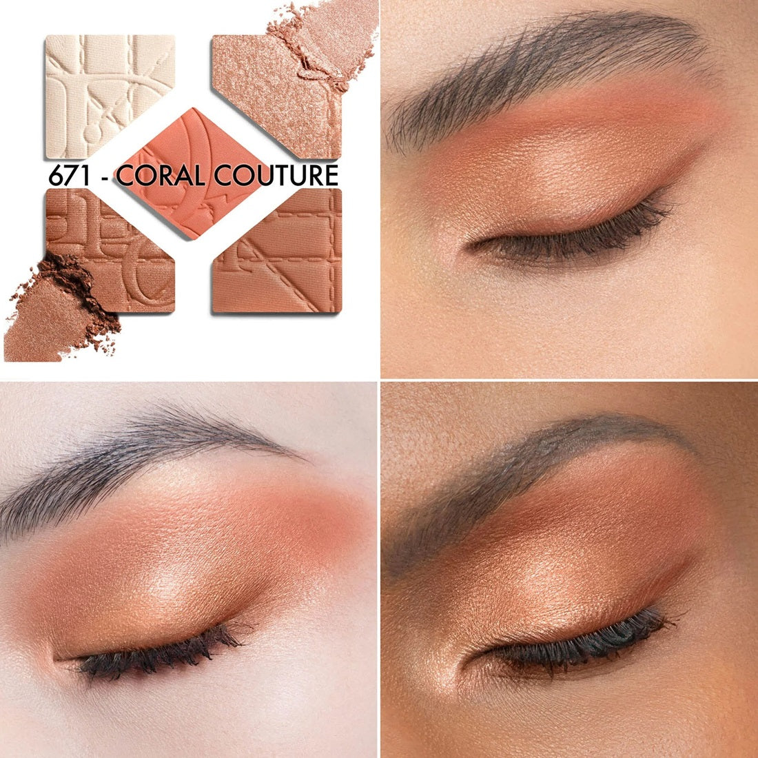 DIOR DIORSHOW 5 COULEURS 671 コーラルクチュール Phấn Mắt DIOR Diorshow 5 Couleurs #671 Coral Couture – Kallos