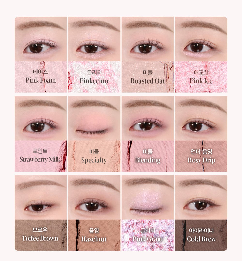 Phấn Mắt ESPOIR Eye Core Palette #7 Pink Oat Latte - Kallos Vietnam