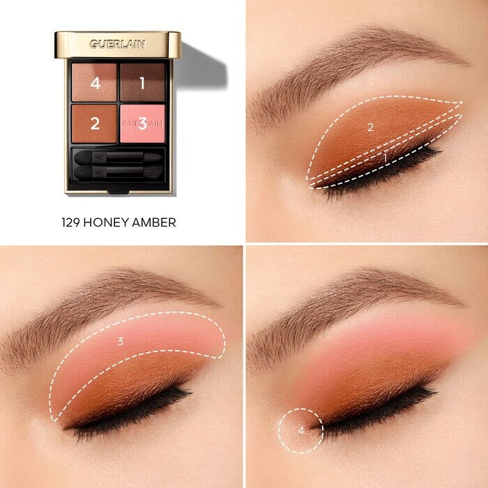 Phấn Mắt GUERLAIN Ombres G Eyeshadow Quad #129 Honey Amber-Kallos