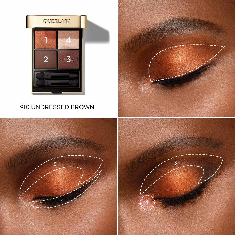 Phấn Mắt GUERLAIN Ombres G Eyeshadow Quad #910 Undressed Brown - Kallos Vietnam