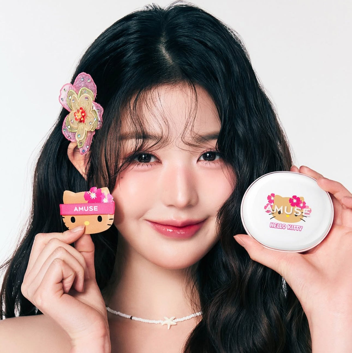Phấn Nước AMUSE Ceramic Skin Perfector Cushion Tanning Hello Kitty