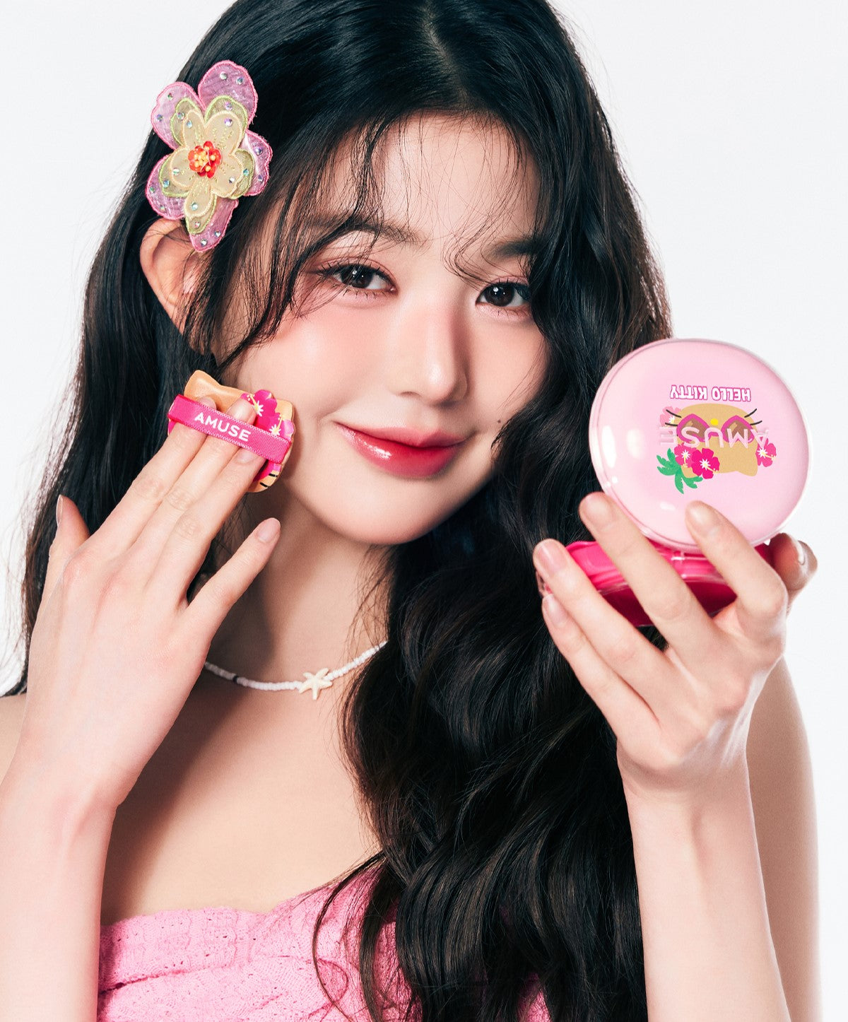 Phấn Nước AMUSE Dew Power Vegan Cushion Tanning Hello Kitty