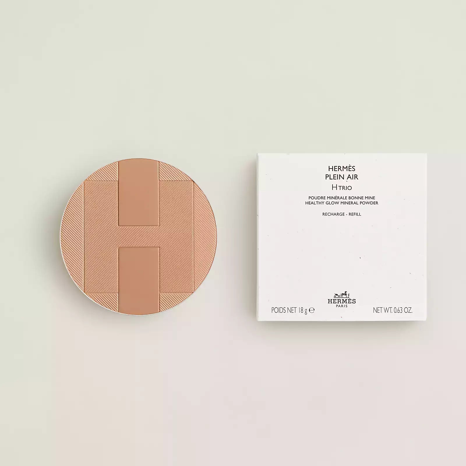 Phấn Phủ HERMÈS Plein Air H Trio Healthy Glow - Refill #03 Sahara - Kallos Vietnam