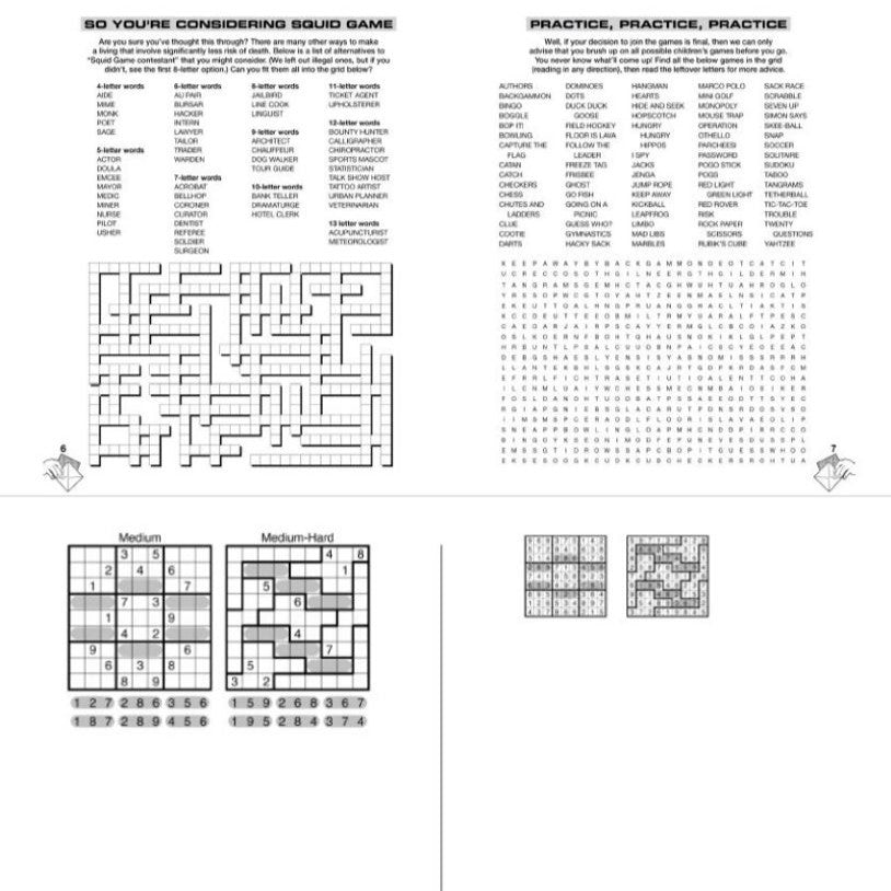 Sách SQUID GAME Book Of Games-Kallos