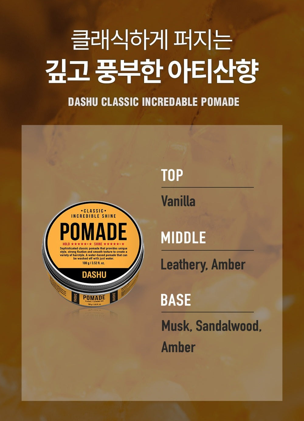 Sáp Vuốt Tóc DASHU Classic Incredible Shine Pomade