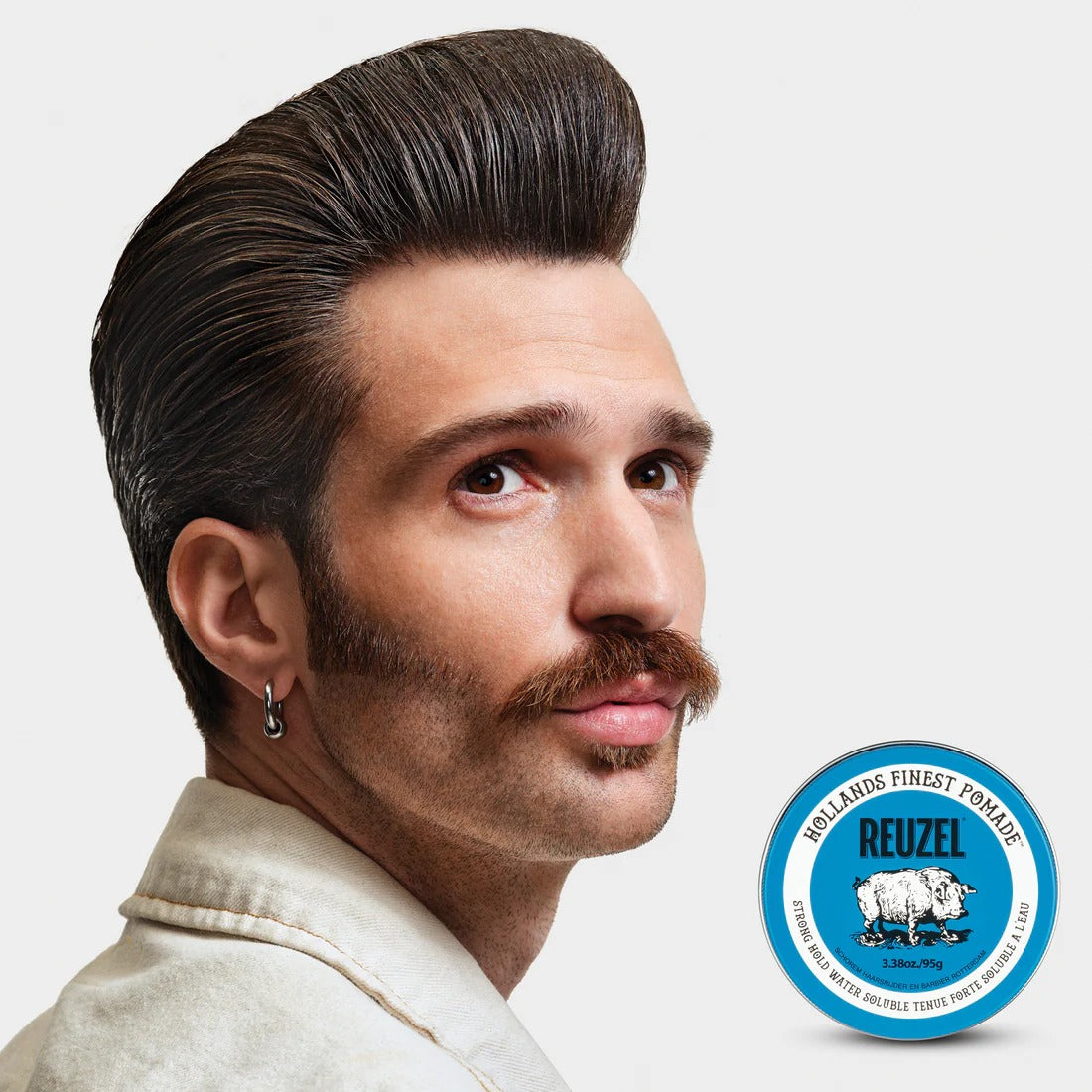 Sáp Vuốt Tóc REUZEL Blue High Shine Strong Hold Pomade