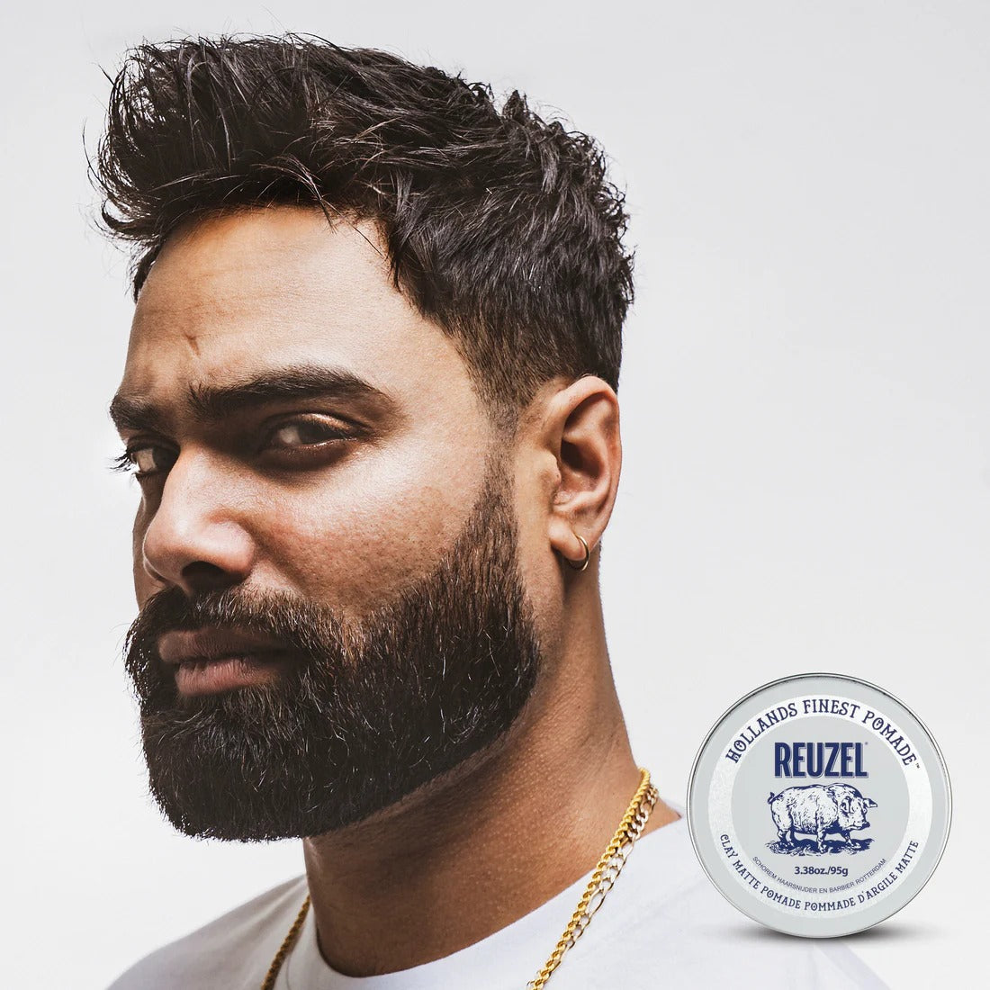 Sáp Vuốt Tóc REUZEL Clay Matte Pomade