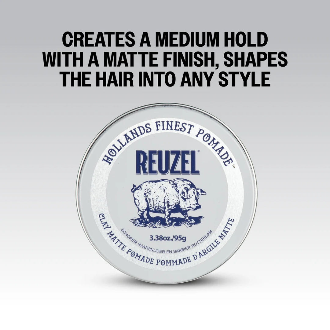 Sáp Vuốt Tóc REUZEL Clay Matte Pomade