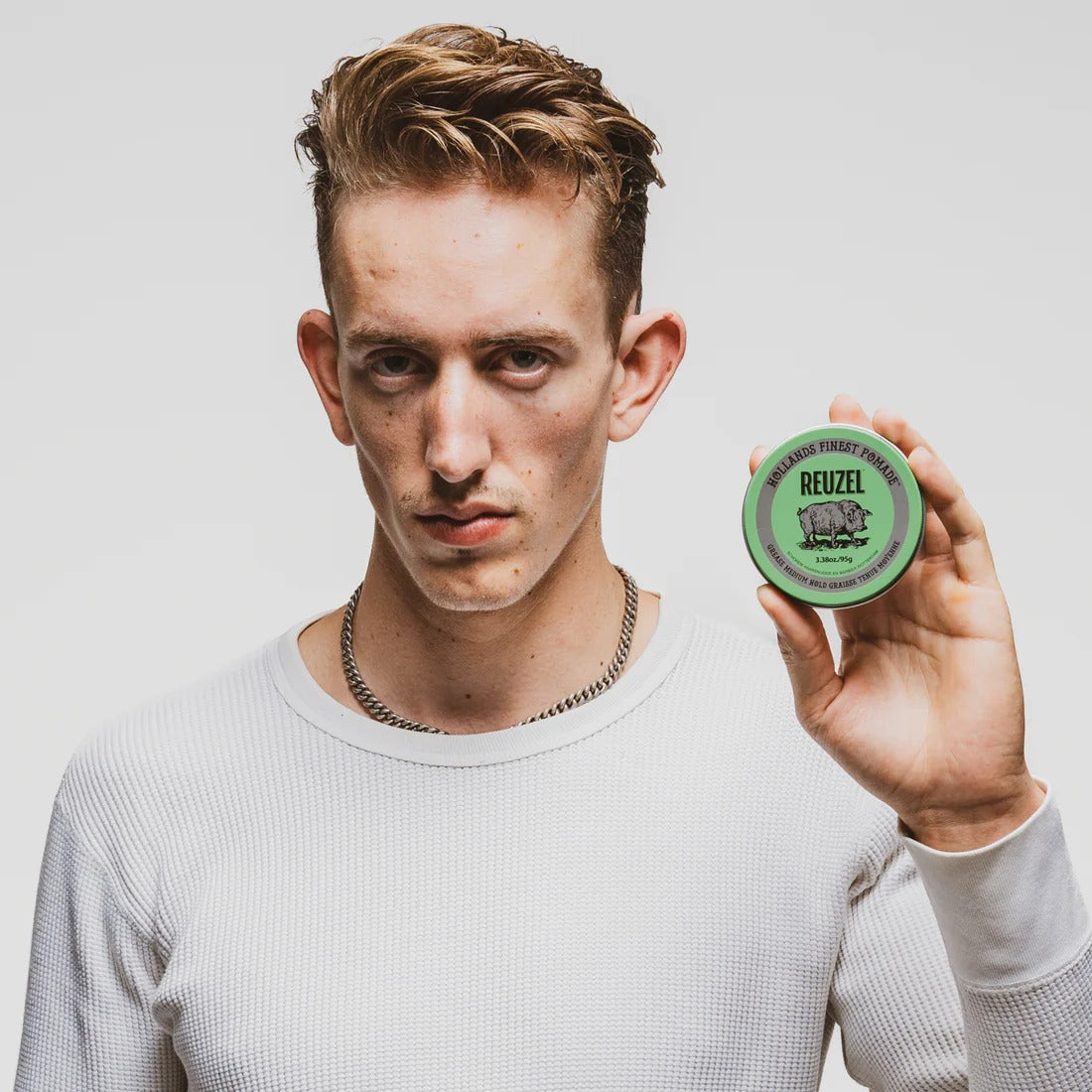 Sáp Vuốt Tóc REUZEL Green Grease Medium Hold Pomade