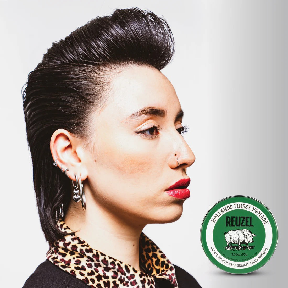 Sáp Vuốt Tóc REUZEL Green Grease Medium Hold Pomade