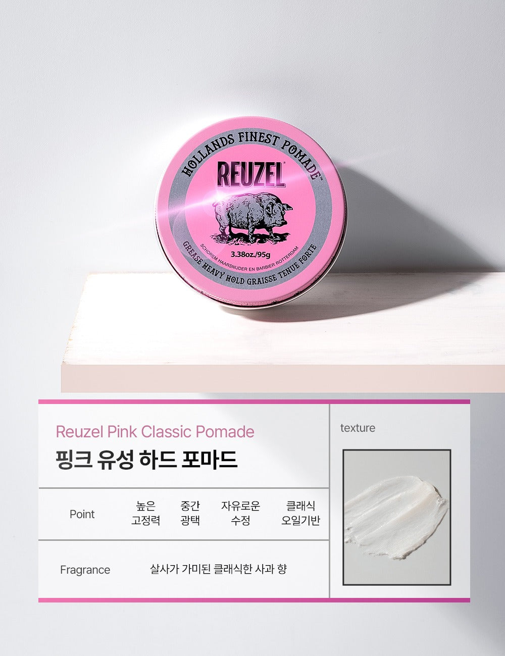 Sáp Vuốt Tóc REUZEL Pink Pomade Grease