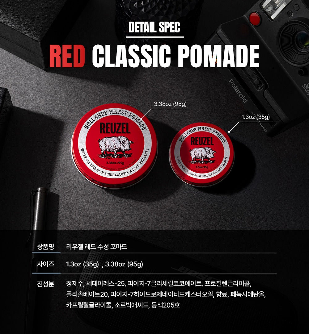 Sáp Vuốt Tóc REUZEL Water Soluble High Shine Red Pomade