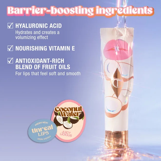 Son Charlotte Tilbury Unreal Lips Glow Nectar Oil #Coconut Water