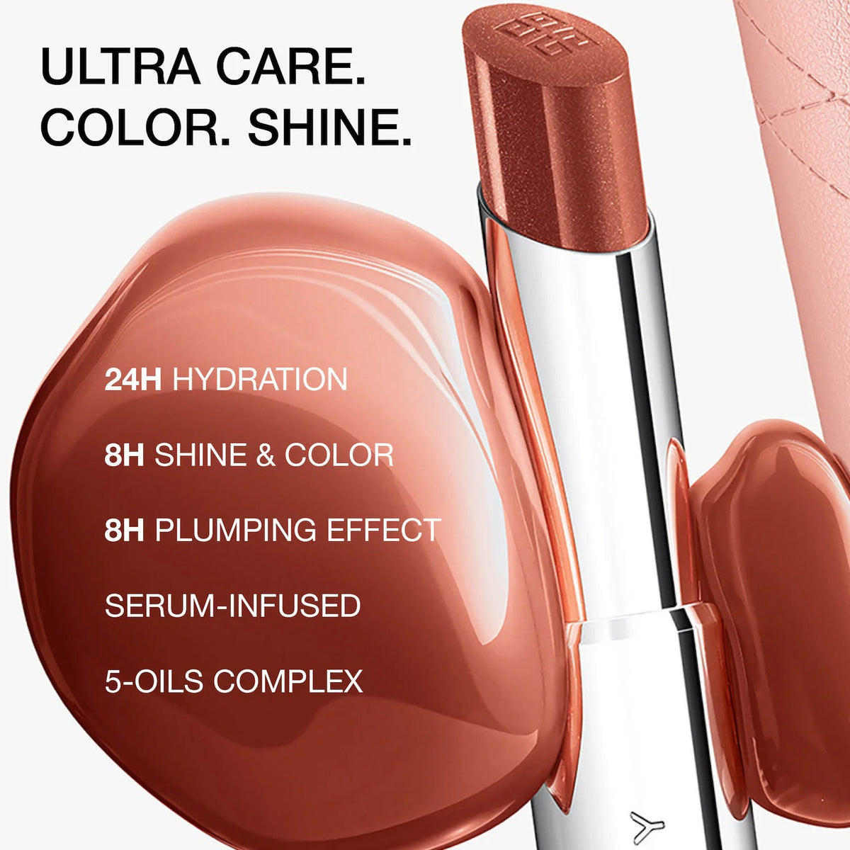 Son GIVENCHY Rose Perfecto Shine Serum Lipstick #N332 Iconic Red