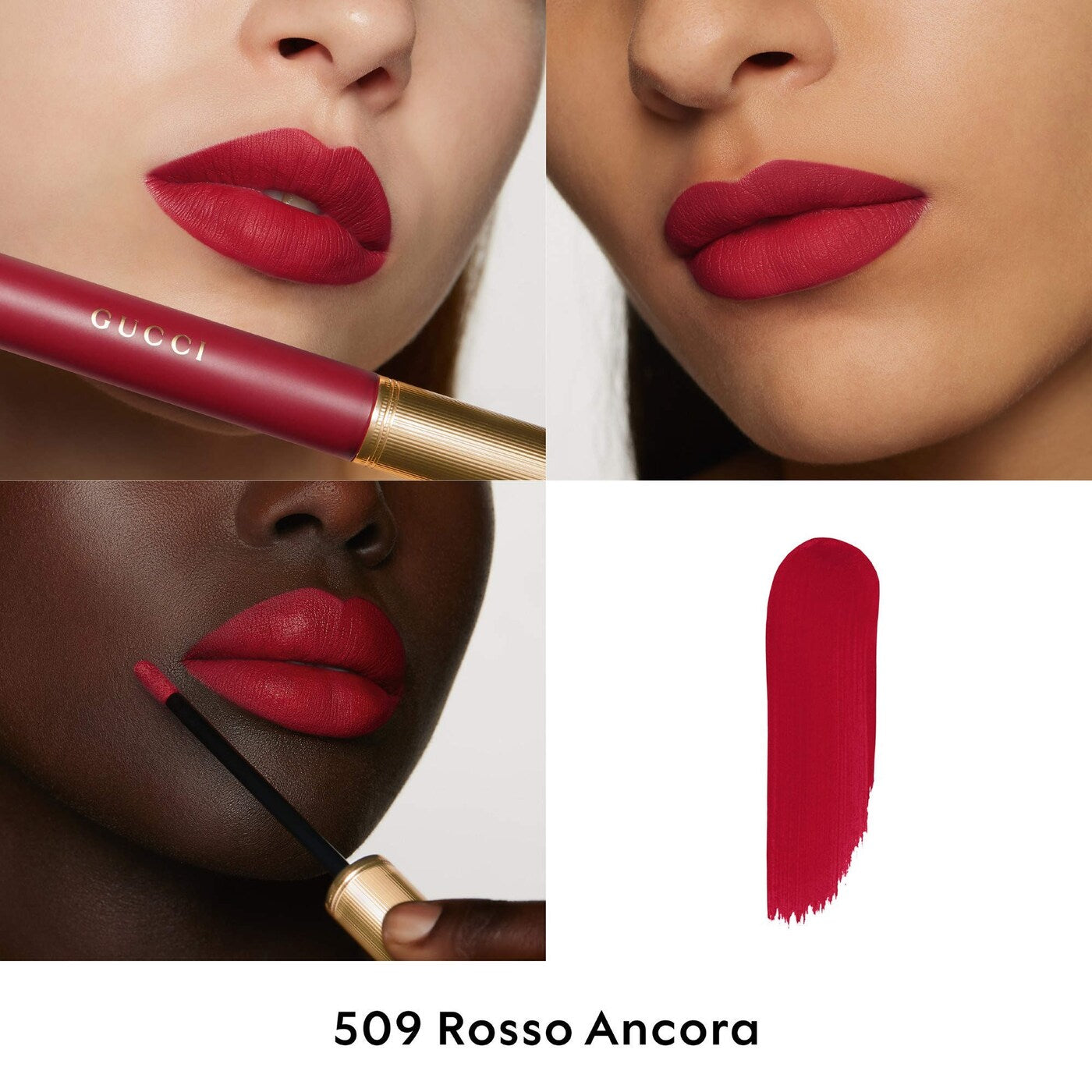 Son GUCCI Rouge à Lèvres Liquide Mat Lipstick #509 Gucci Rosso Ancora-Kallos