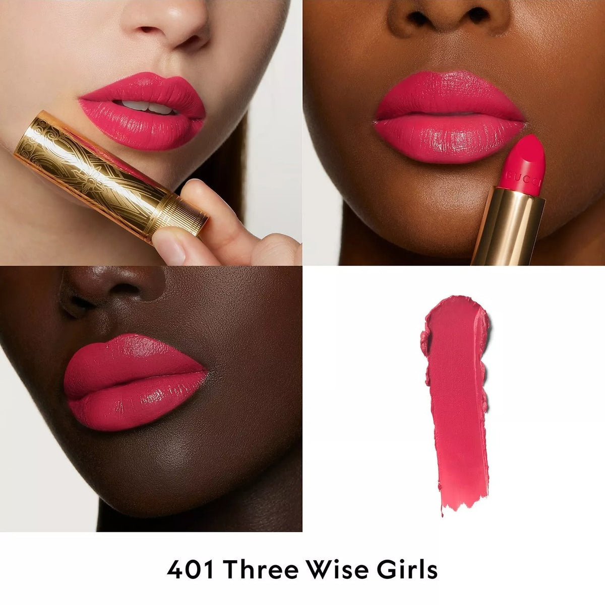 Son GUCCI Rouge à Lèvres Satin Lipstick #401 Three Wise Girls-Kallos