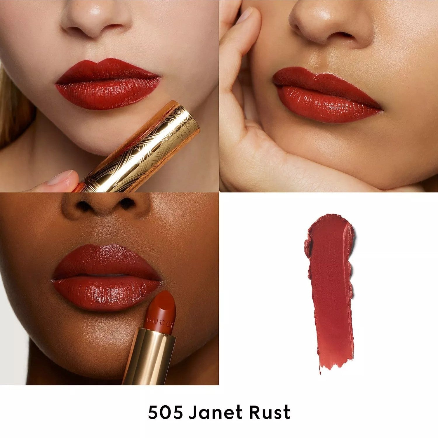 Son GUCCI Rouge à Lèvres Satin Lipstick #505 Janet Rust-Kallos