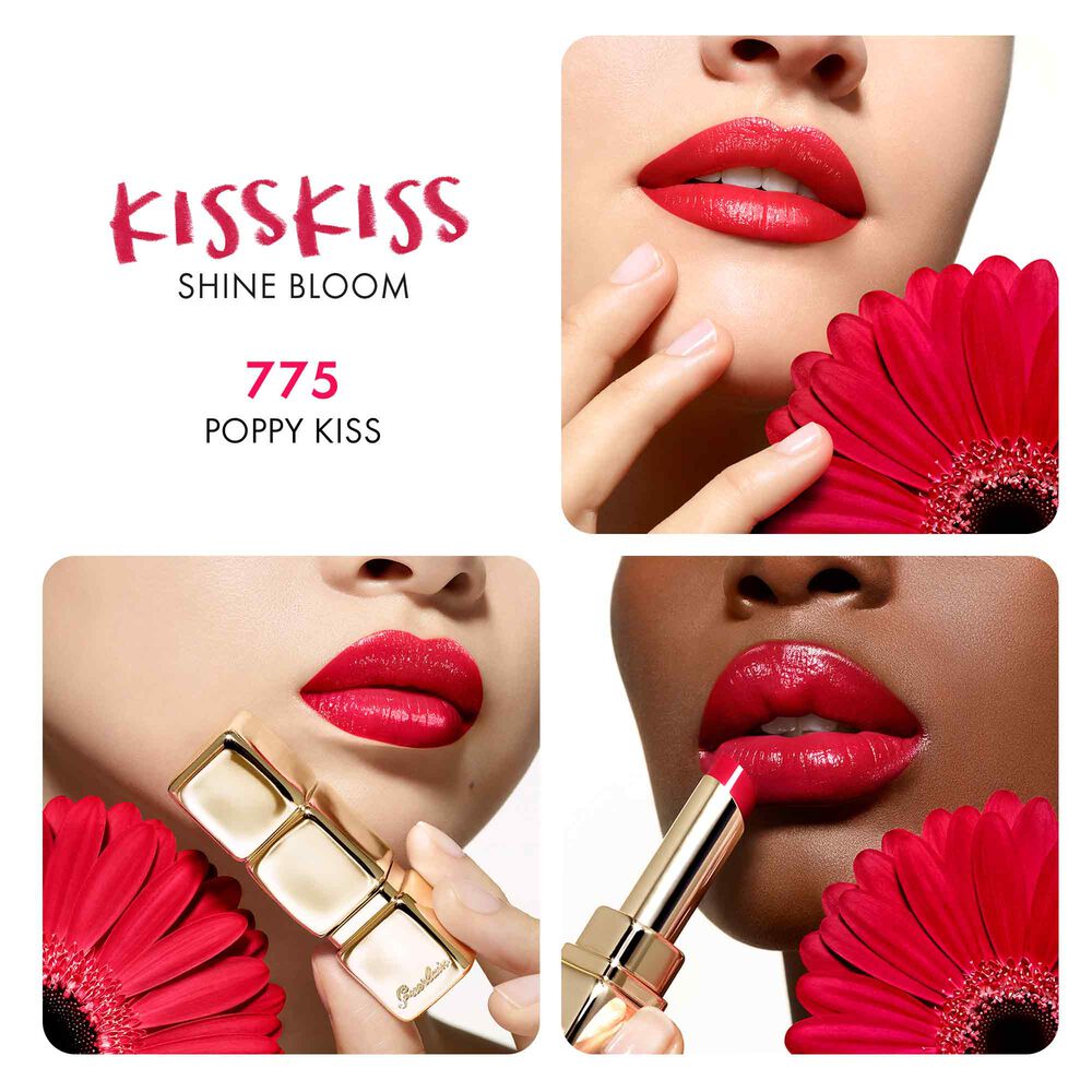 Son GUERLAIN KissKiss Shine Bloom #775 Poppy Kiss