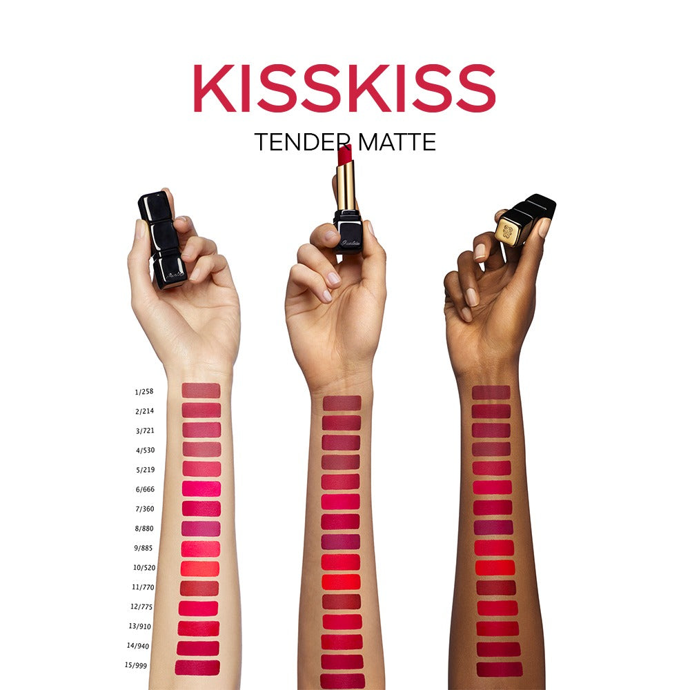 Son GUERLAIN KissKiss Tender Matte Lipstick #258 Lovely Nude-Kallos