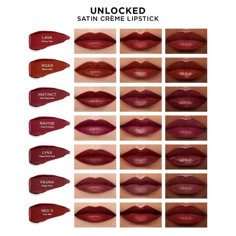 Son HOURGLASS Unlocked Satin Crème Lipstick #322 Lava-Kallos