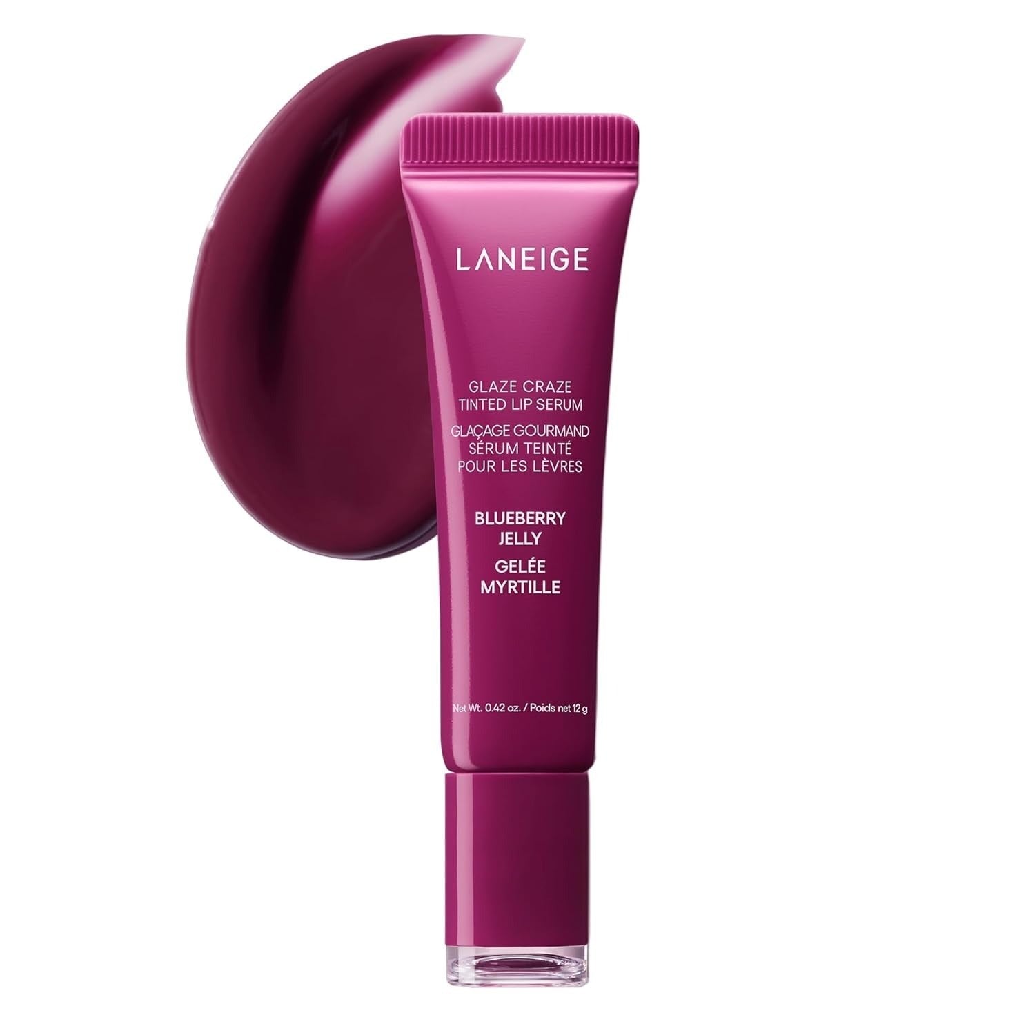 Son LANEIGE Glaze Craze Tinted Lip Serum #Blueberry Jelly - Vibrant Purple-Kallos
