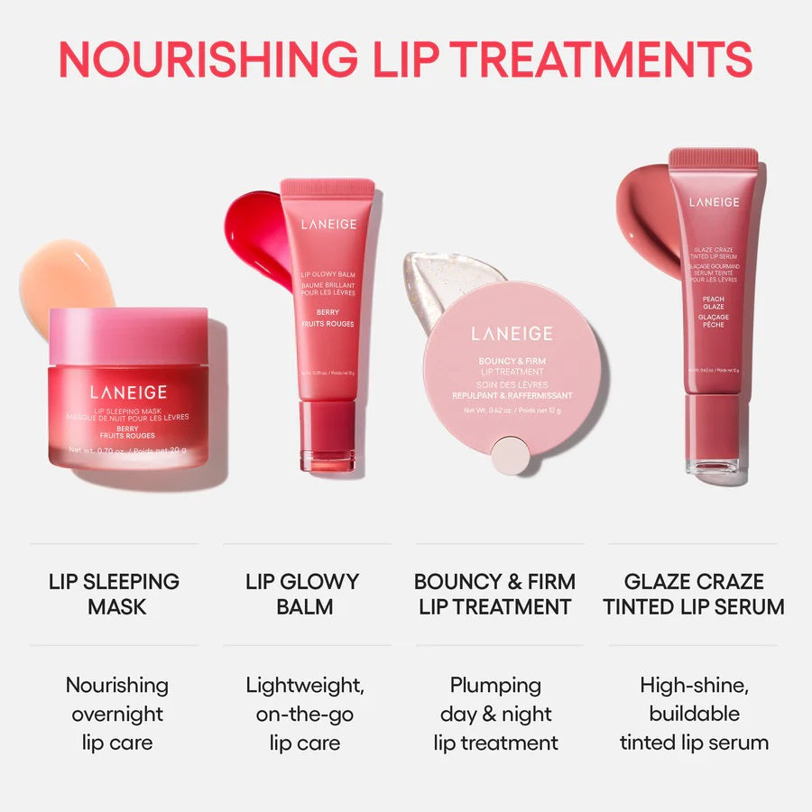 Son LANEIGE Glaze Craze Tinted Lip Serum #Strawberry Sprinkles - Cool Pink-Kallos