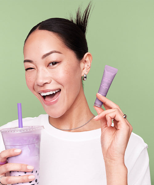 Son LANEIGE Lip Glowy Balm #Taro Bubble Tea-Kallos